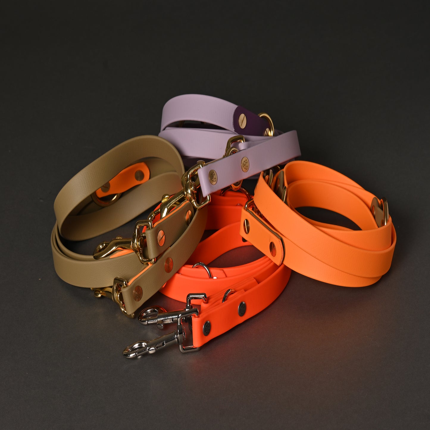 Biothane Hundeleine dreifach verstellbar 2 m silber