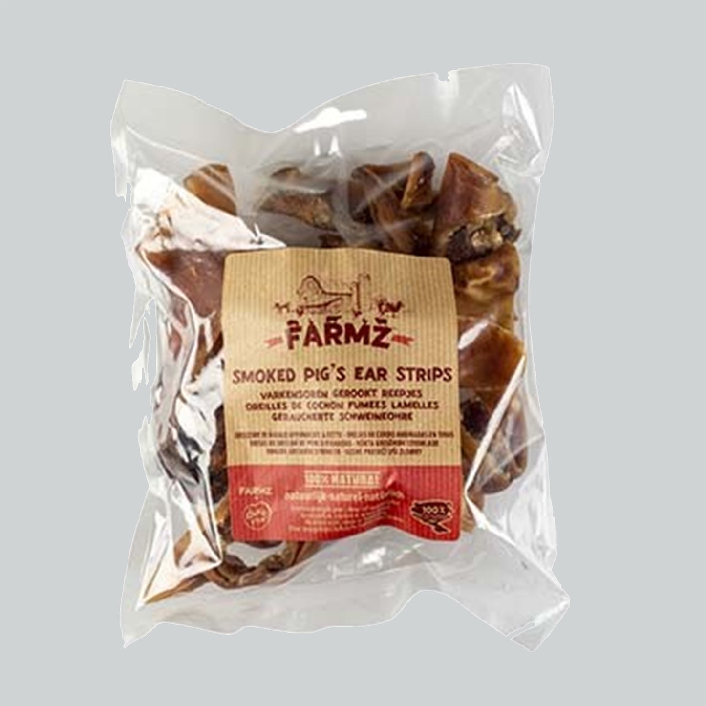 Farmz Schweineohren geräucherte Streifen Beutel 250 g