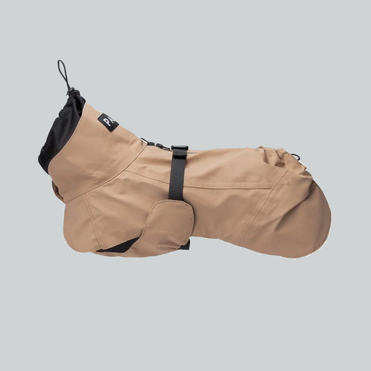 Hundemantel Visibility Raincoat Taupe