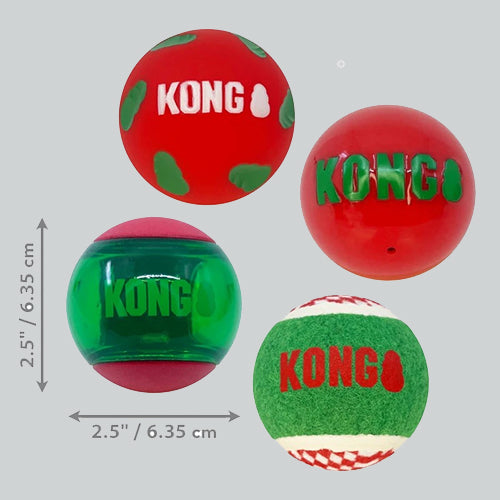 KONG Holiday Occasions Ball 4 Stück