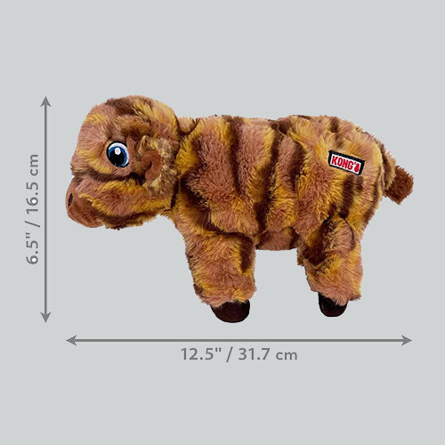 Spielzeug KONG Low Stuff Stripes Cow Braun 17x32x8 cm
