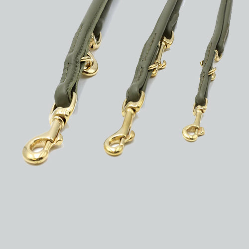 Lederleine rundgenäht khaki