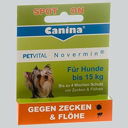 Zeckenmittel PETVITAL Novermin bis 15kg
