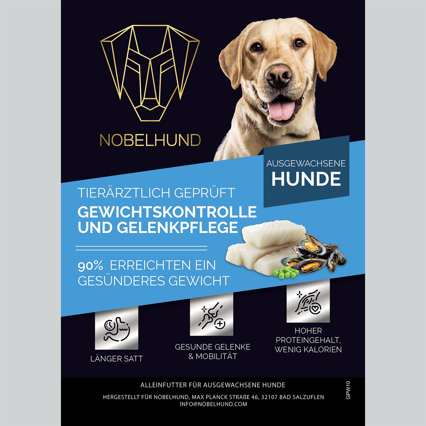 Trockenfutter Gewichtskontrolle und Gelenkpflege